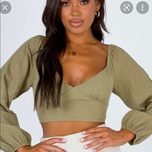 Cropped princess Polly long sleeve shirt